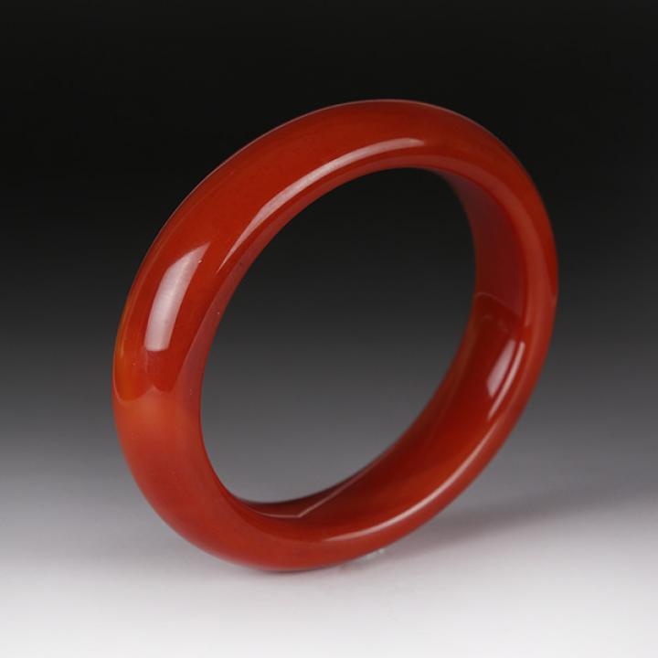 老山紅瑪瑙貴妃手鐲 扁窄橢形58x52mm 女款手鐲（一口價(jià)）