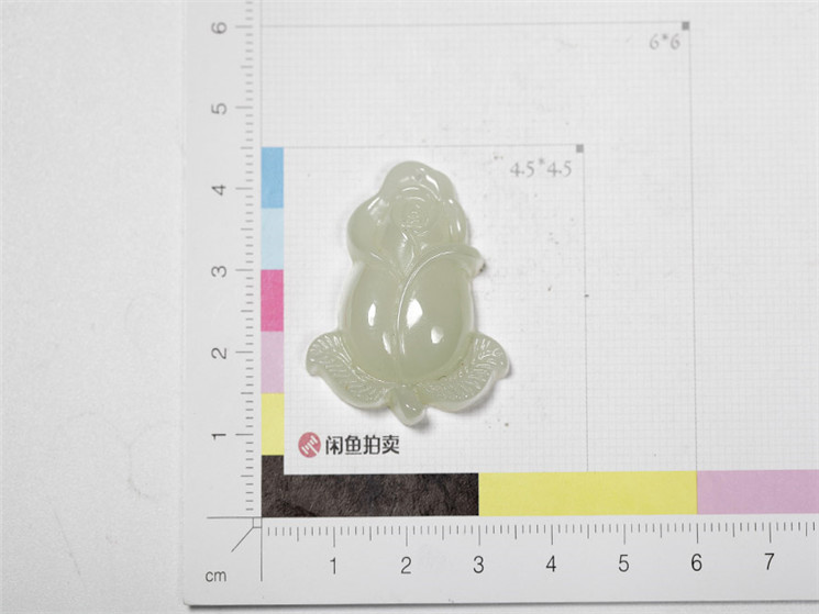 老山玉器 和田玉精致一見鐘情玫瑰花掛件 吊墜